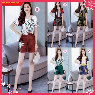 Bộ Đồ Nữ 🎁FREESHIP🎁 Bộ đồ nữ quần short áo rời in họa tiết 5D xinh xắn TJ1088