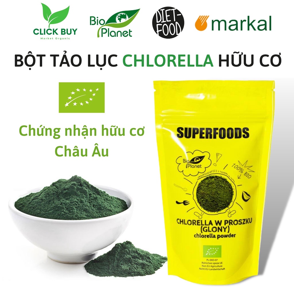 Bột tảo lục Chlorella hữu cơ 200g