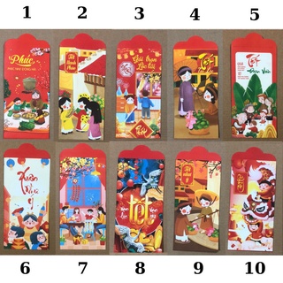 Combo 50 bao lì xì tết 2022 giấy nhám dày dặn