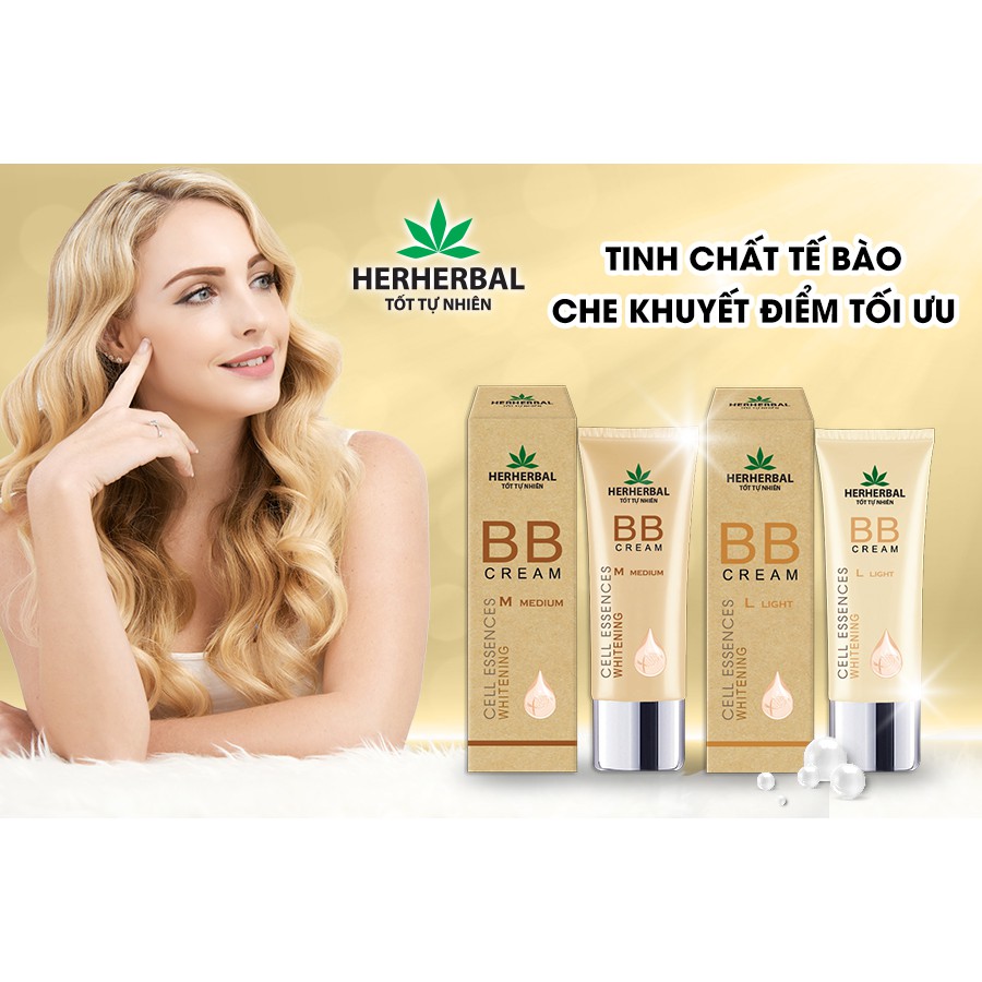 Kem BB Makeup Tinh Chất Tế Bào Medium Herherbal 40g