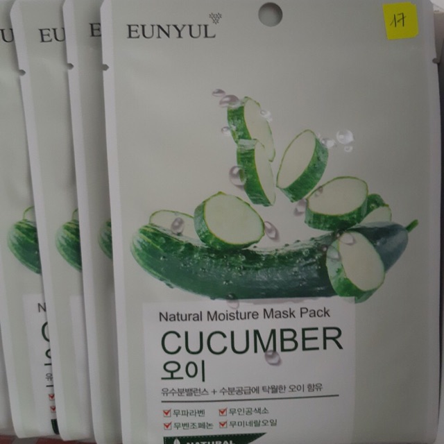 MẶT NẠ EUNYUL NATURAL MOISTURE MASK PACK - CUCUMBER