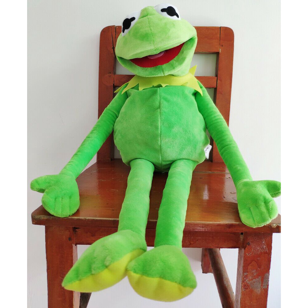 Con rối đeo tay hình chú ếch nhồi bông mềm vui nhộn kích thước 60cm cho bé