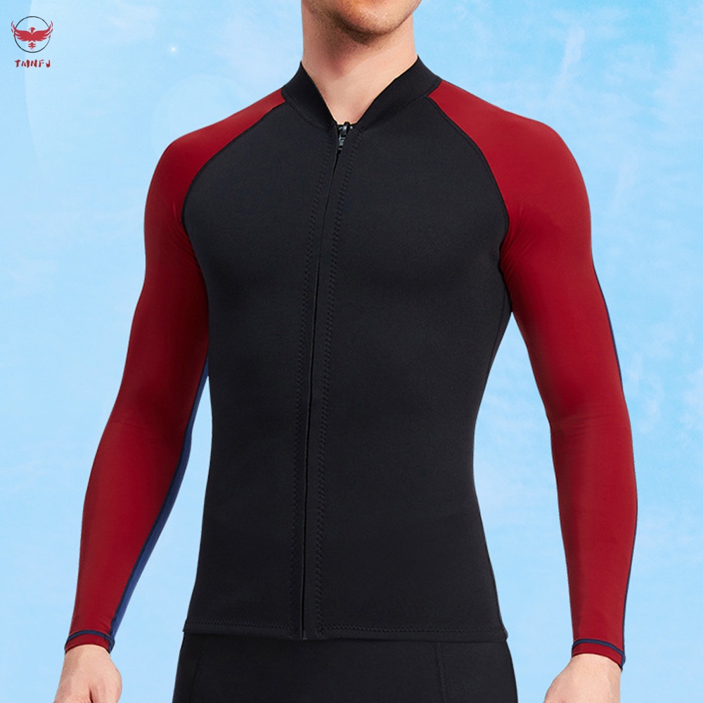 Bộ Đồ Lặn Dài Tay Có Khóa Kéo Chất Liệu Cao Su Tổng Hợp Siêu Bền Thời Trang Cho Nam