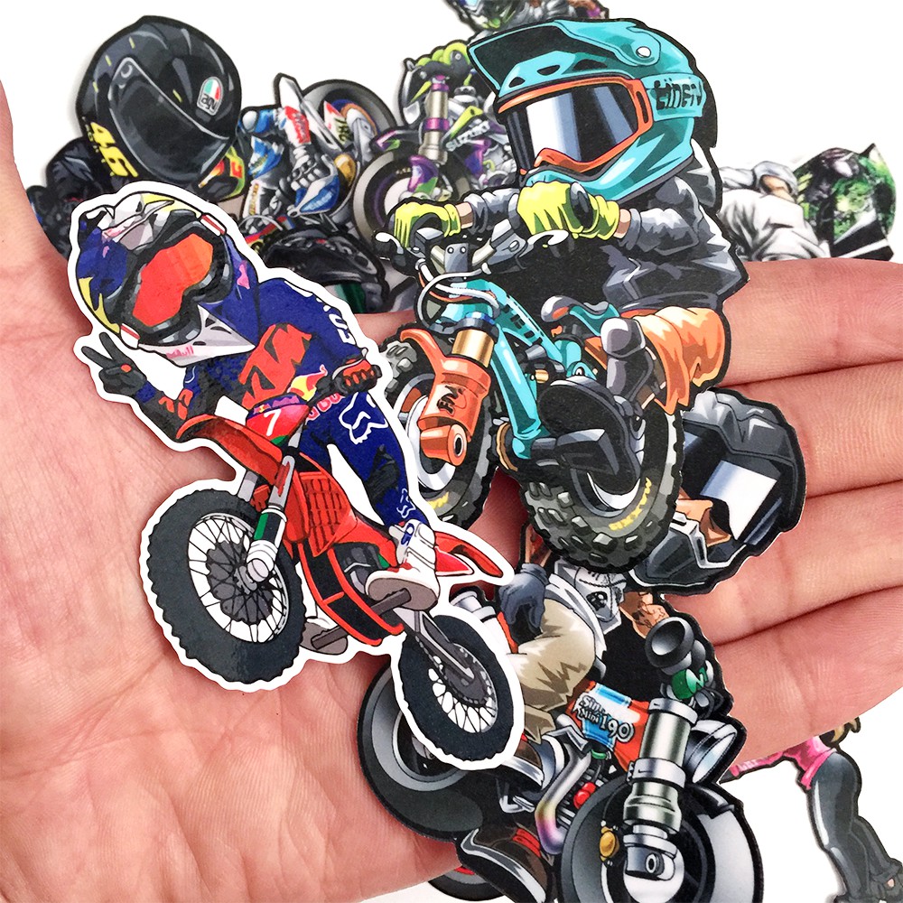 Bộ Tem Biker Xe Moto Phượt Thủ - Chống Thấm Nước