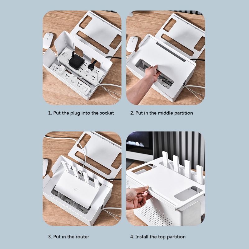 Hộp Đựng Bộ Định Tuyến Wifi Hai Tầng Không Dây Để Bàn Sắp Xếp Gọn Gàng