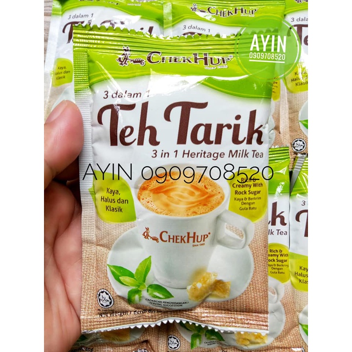 Gói lẻ - Trà Sữa Chek Hup Teh Tarik Rich & Creamy 3 in 1 Malaysia