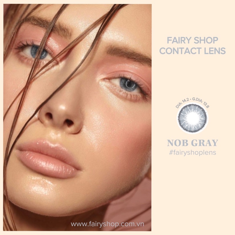 Kính Áp Tròng NOB GRAY 14.2mm - Kính Áp Tròng FAIRY SHOP CONTACT LENS độ 0 đến 7