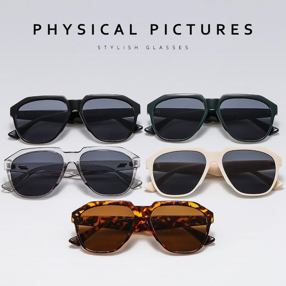 Kính Mát Tròng Lớn Chống Tia UV400 Phong Cách Vintage Hàn Quốc Cho Nữ