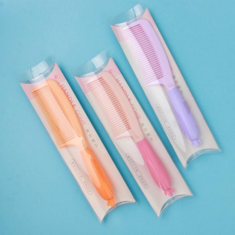 Lược chải đầu bằng nhựa hình xương rồng nhiều màu sắc dễ thương (chuôi lược mềm)