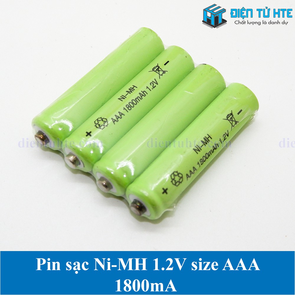 Bộ 4 viên Pin sạc 1.2V size AAA Ni-MH 1800mAh [CN2]