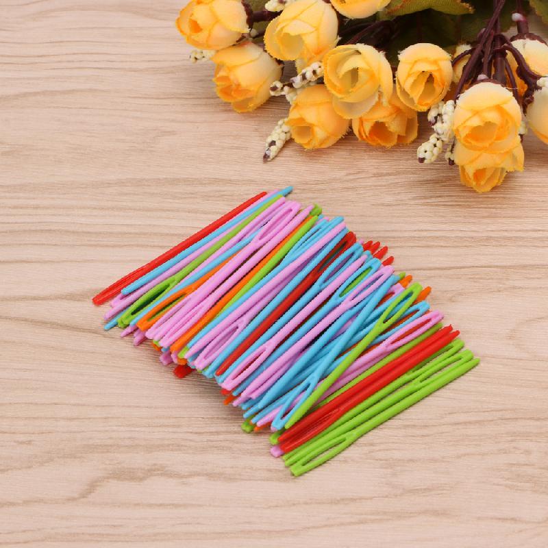Set 100 Kim Nhựa 7cm Nhiều Màu Sắc Dùng May Vá DIY