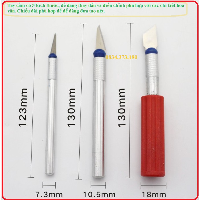 Bộ tỉa hoa quả đa năng 13 chi tiết, chất liệu thép không gỉ