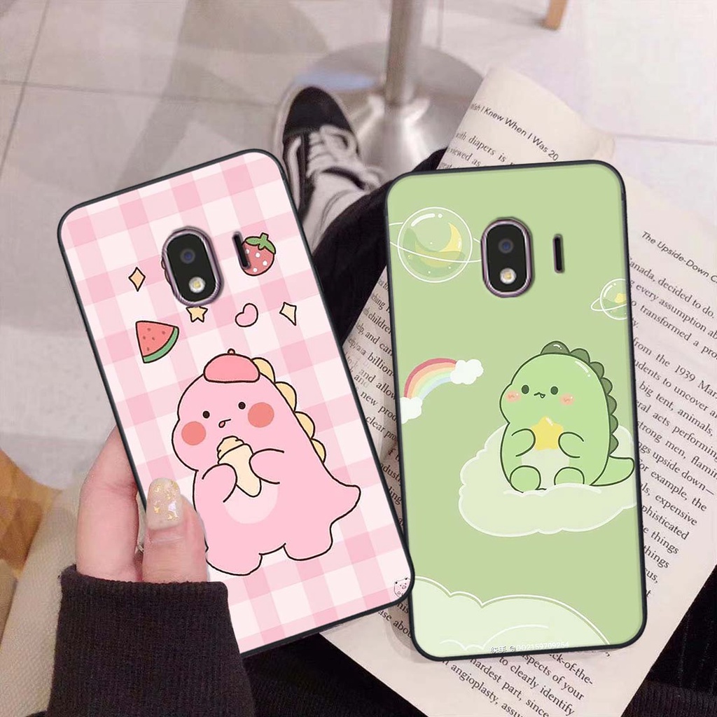 Ốp Samsung J4 2018 in hình khủng long Dino siêu dễ thương
