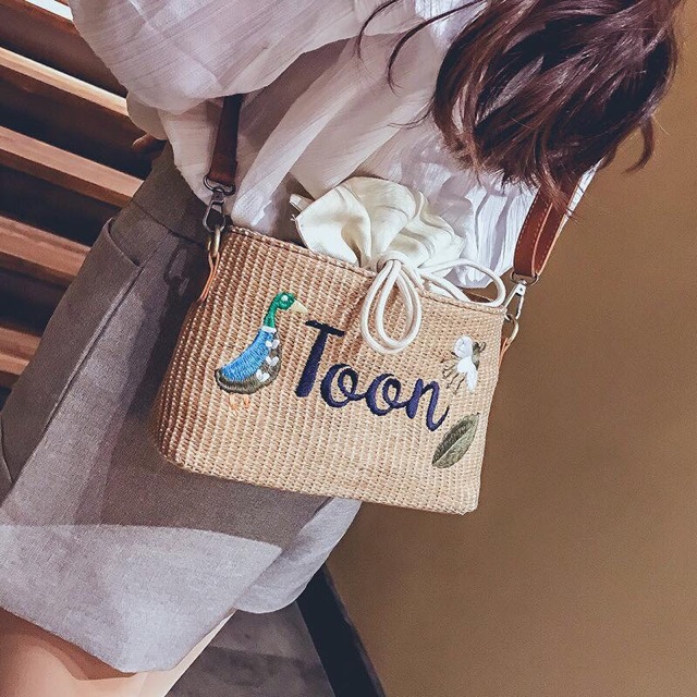 Túi cói vintage