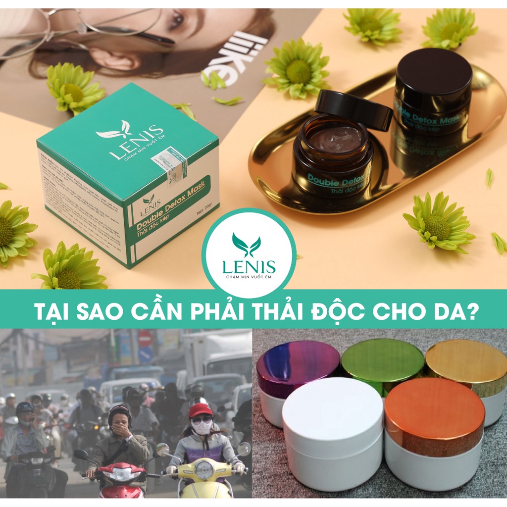 Mặt Nạ Thải Độc Trắng Da Than Hoạt Tính, Bùn Khoáng LENIS (20GR) Hỗ Trợ Làm Dịu Mụn Đỏ, Làm Sạch Sâu, Thải Độc Da