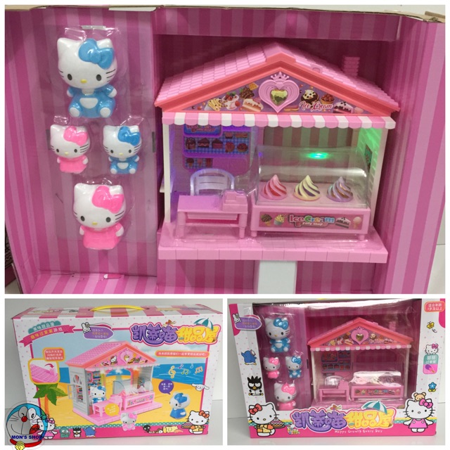 Cửa hàng bán kem gia đình Hellokitty có đèn, nhạc