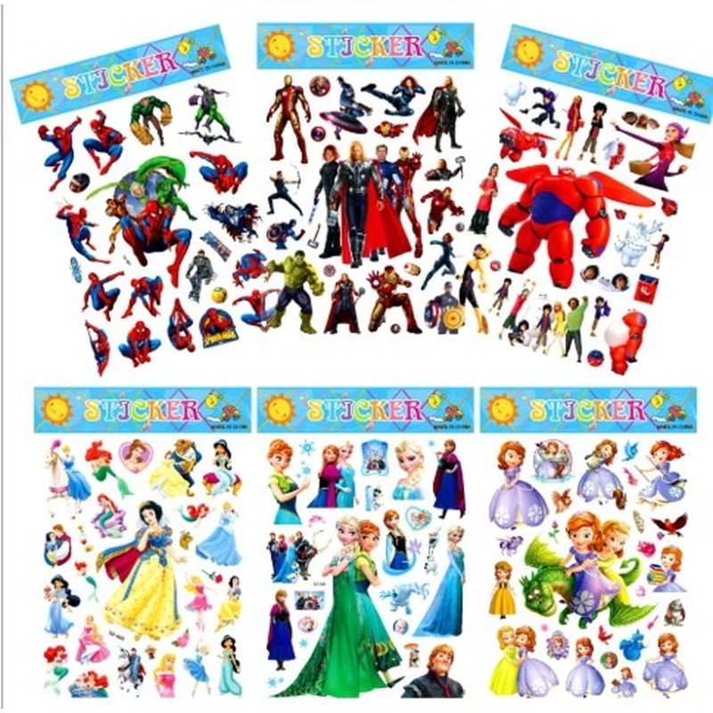 Sticker họa tiết hoạt hình 3D có thể lặp lại làm quà tặng sinh nhật cho bé