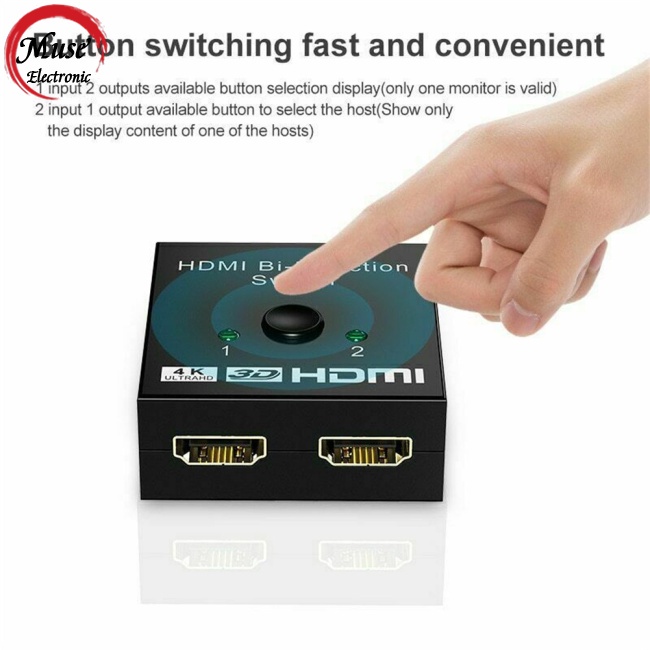 Bộ Chuyển Đổi Chia Cổng Hdmi-compatible 1 Trong 2 Ra 2 Trong 1 Hdtv Thông Minh