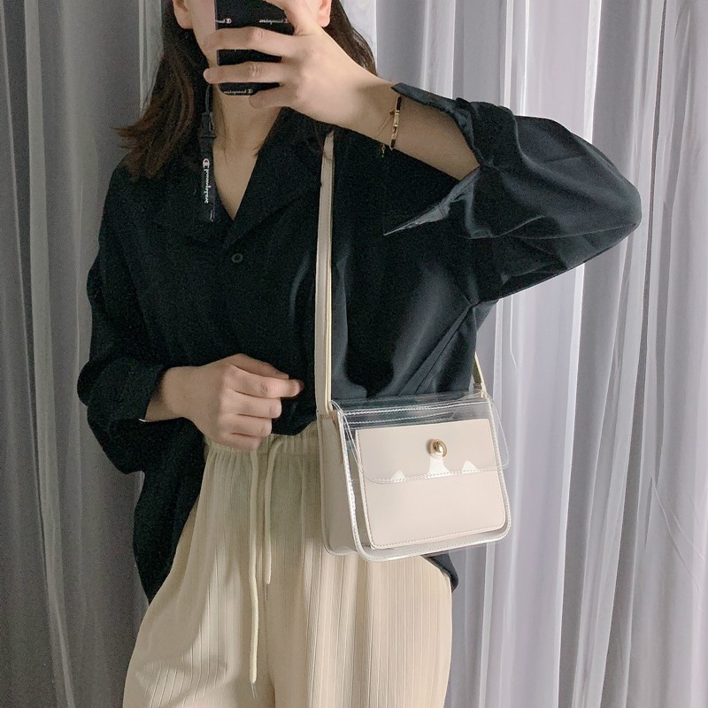 Túi đeo chéo nữ Keva túi xách nữ thời trang cao cấp thiết kế trong suốt phong cách Hàn Quốc new 2021