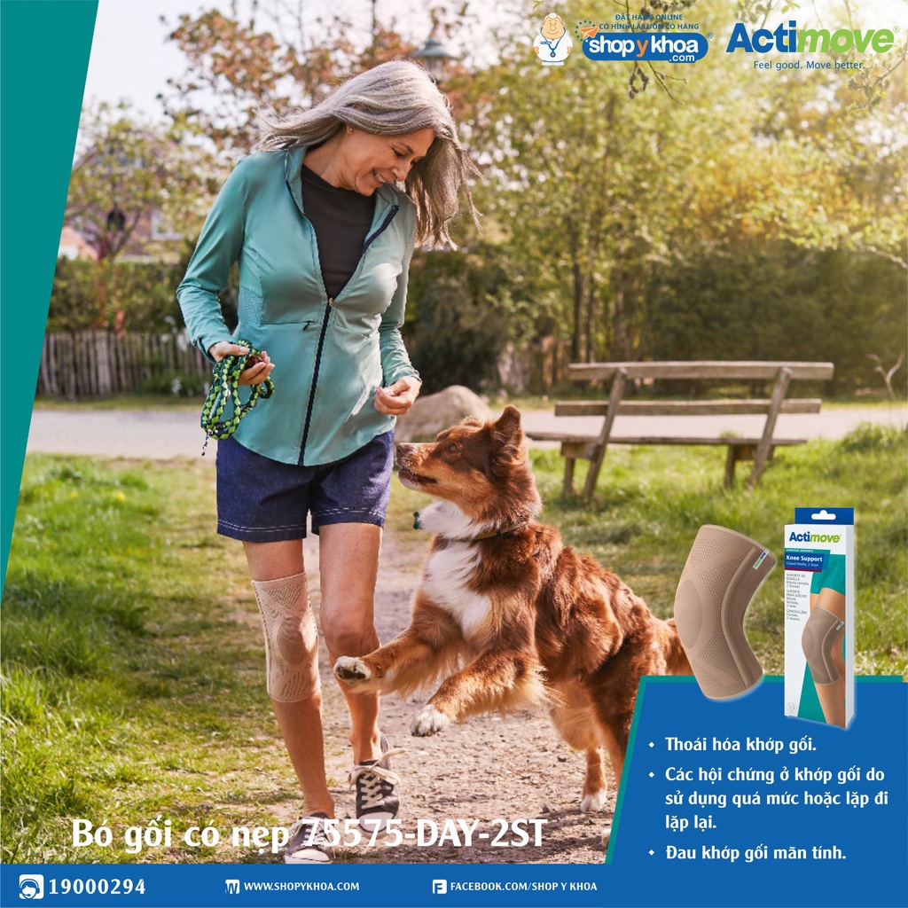 [CÓ QUÀ TẶNG] Bó gối có nẹp 75575-DAY-2ST Actimove Knee Support
