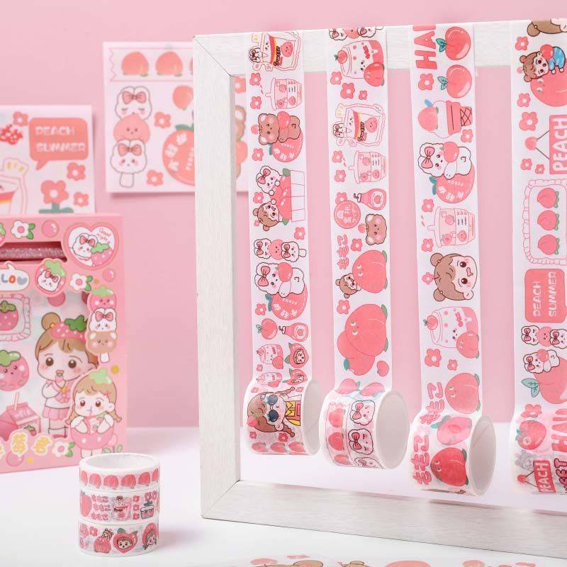 Hình Dán Trẻ Em。 Set Băng Keo Dán Trang Trí Hình Cô Gái Trái Tim Dễ Thương DIY