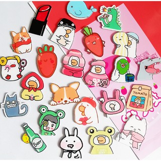 Pin cài balo, ghim, huy hiệu cài áo hình chú chó shiba, cá heo | Lumin Store