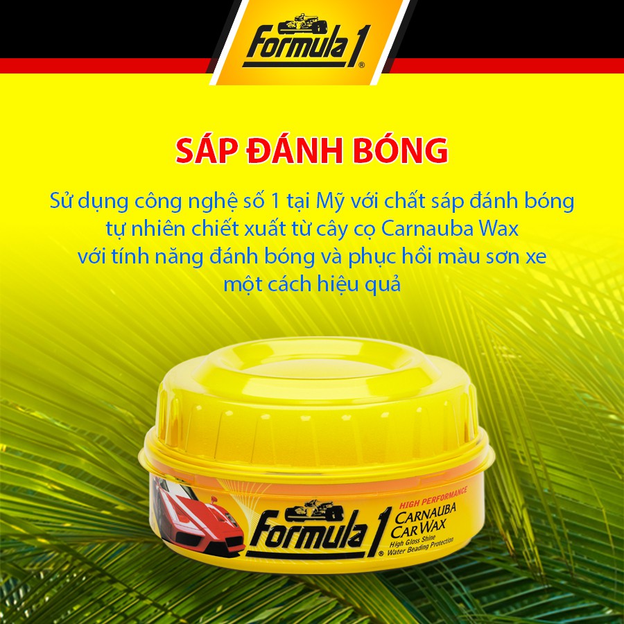 [Mã BMBAU50 giảm 10% đơn 99k] Sáp Đánh Bóng Hộp Nhỏ FORMULA 1 615026 227g Nhập Khẩu Chính Hãng