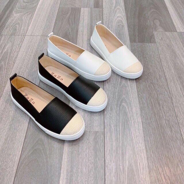 (FREESHIP)Giày lười da mềm nơ nâu