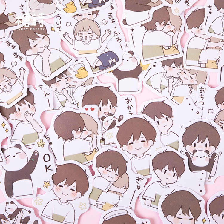Bộ Sticker/ Hình Dán Nhân Vật Chibi (45 hình)