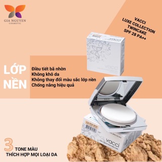 Vacci-phấn nền trang điểm cao cấp siêu mịn - twin cake ✨