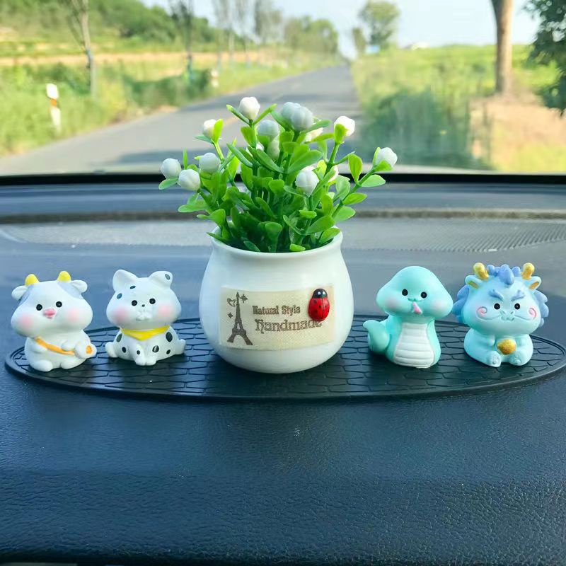 Set 12 Đồ trang trí Động Vật Hoàng Đạo Trung Quốc Mini Dễ Thương Dùng Trang Trí Bánh Kem DIY