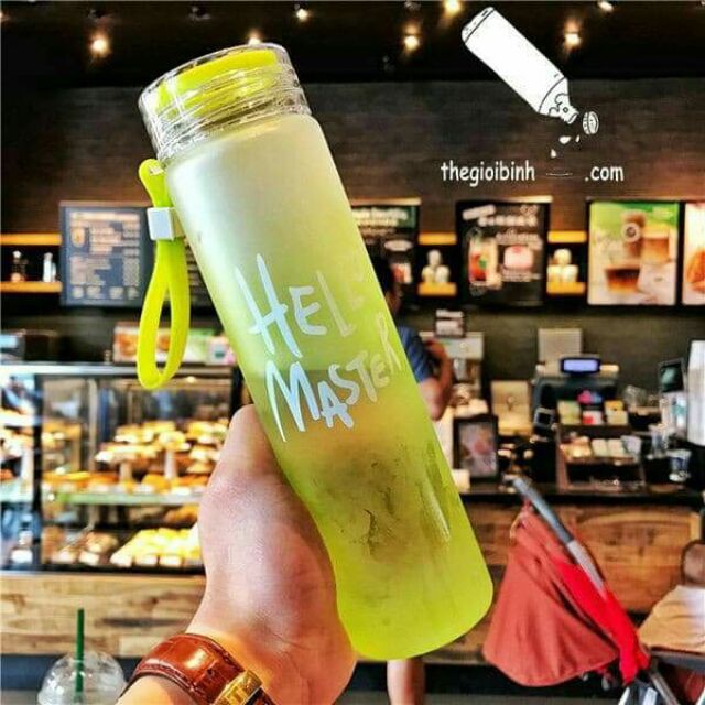 Bình Nước Detox 480ml Có Quai Xách Tiện Lợi Hello Master - Bình Nước Thủy Tinh #5