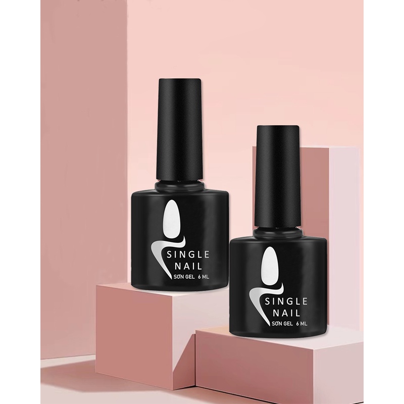 Sơn gel  6ML SINGLE  top base dùng đèn hơ  UV&LED Mới 48 màu cổ điển Sơn móng tay , sơn gel mini, sơn nail