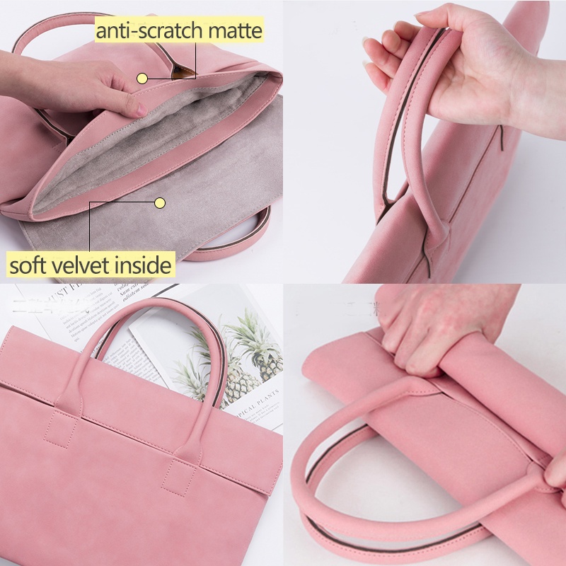 Túi đựng laptop da PU 13 inch thích hợp cho Macbook Pro 13 M1 A2338 Apple Mac Air 13 2020 A2337 13.3 15.6 14 inch