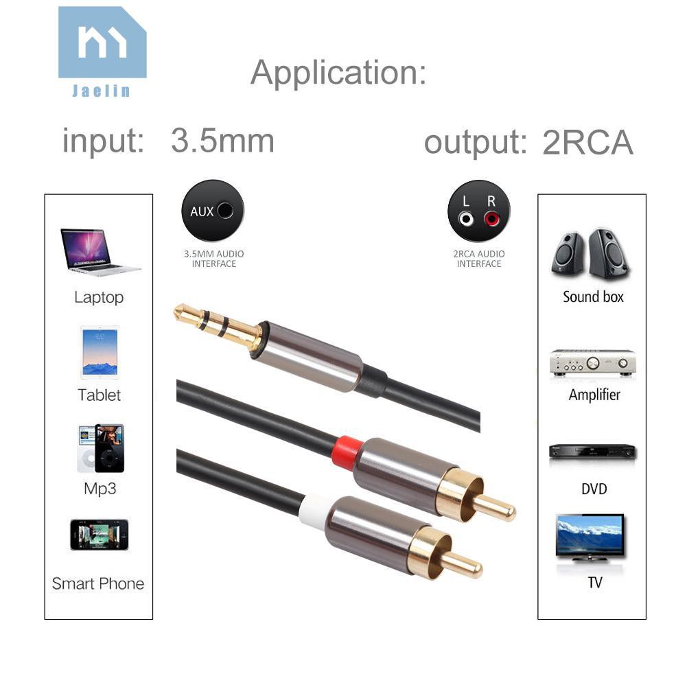 Cáp Chuyển Đổi Âm Thanh Từ Đầu Cắm 3.5mm Sang 2rca