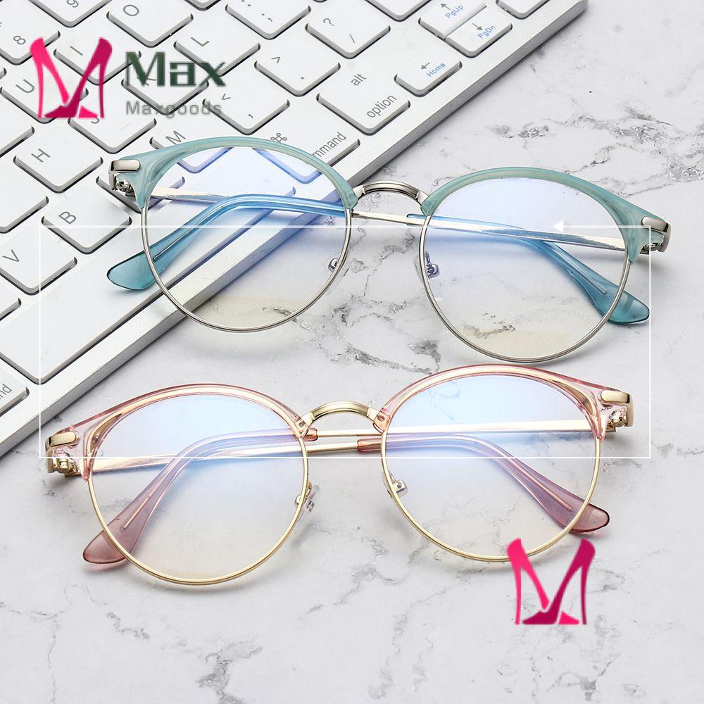 Mắt kính gọng tròn hd chống bức xạ phong cách vintage thời trang cho nam nữ