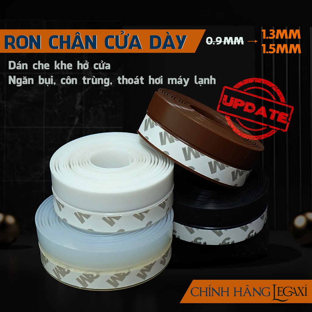 2 Mét Ron Chân Cửa Silicone Cải Tiến Dán Chống Bụi Côn Trùng 25 35 45 60 110mm Legaxi