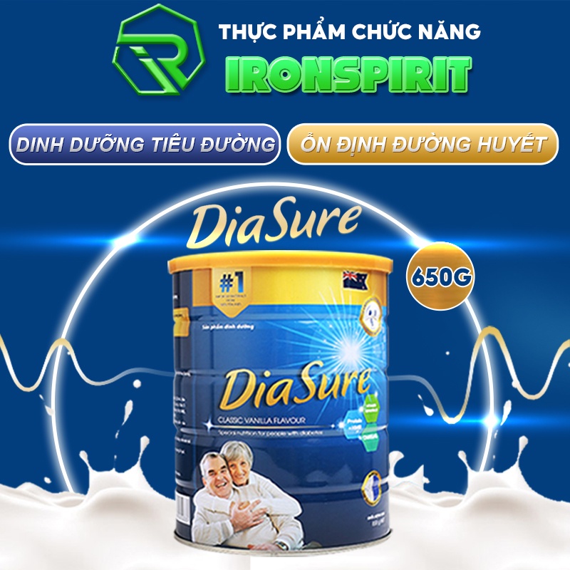 Sữa Non DIASURE Chính Hãng Lon 650g, Cung Cấp Toàn Diện Dinh Dưỡng Cho Người Tiểu Đường