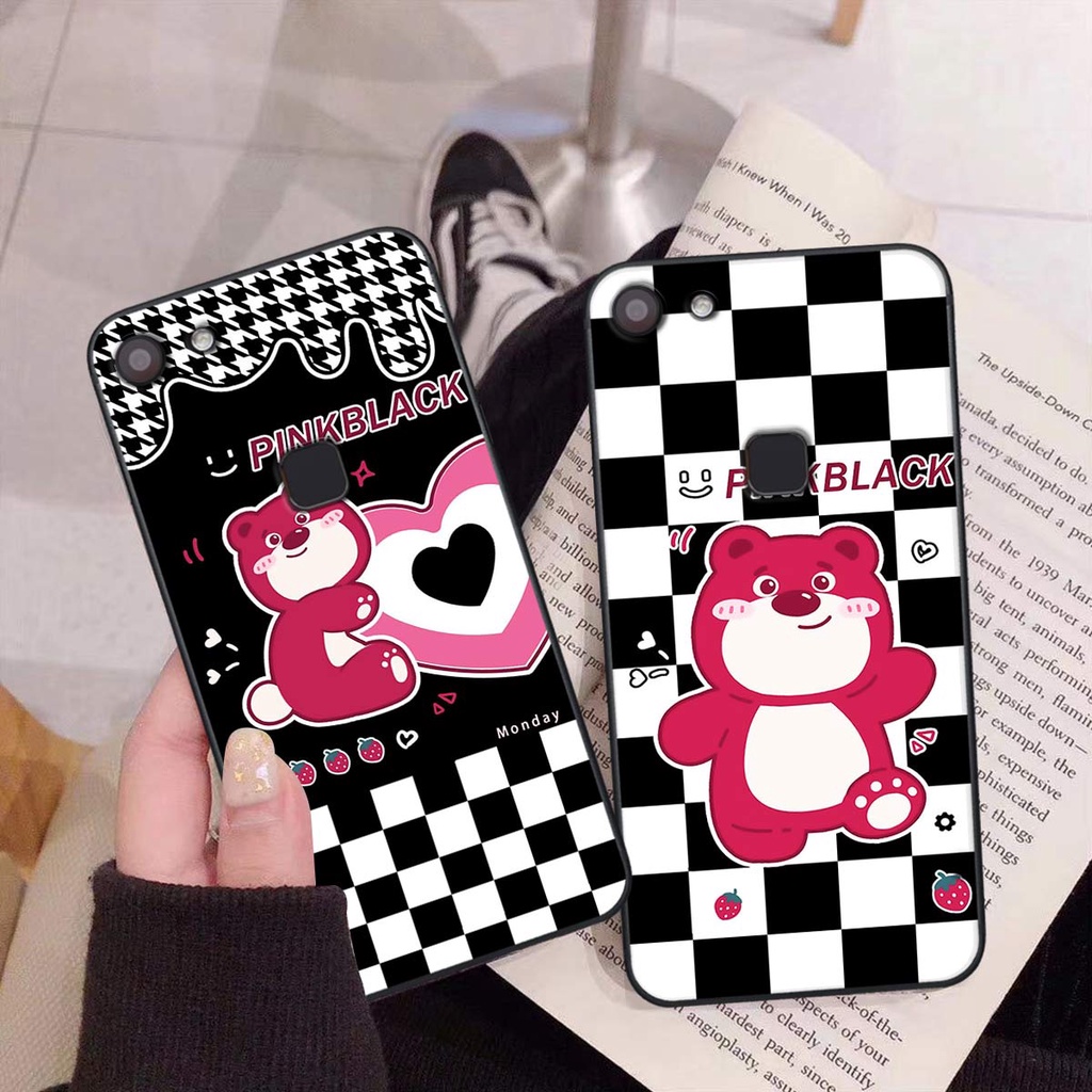 Ốp lưng Vivo V7 / V7 Plus hình hoa vẽ, thời trang, black pinkkk đẹp - Giá tốt nhất - Hàng cao cấp