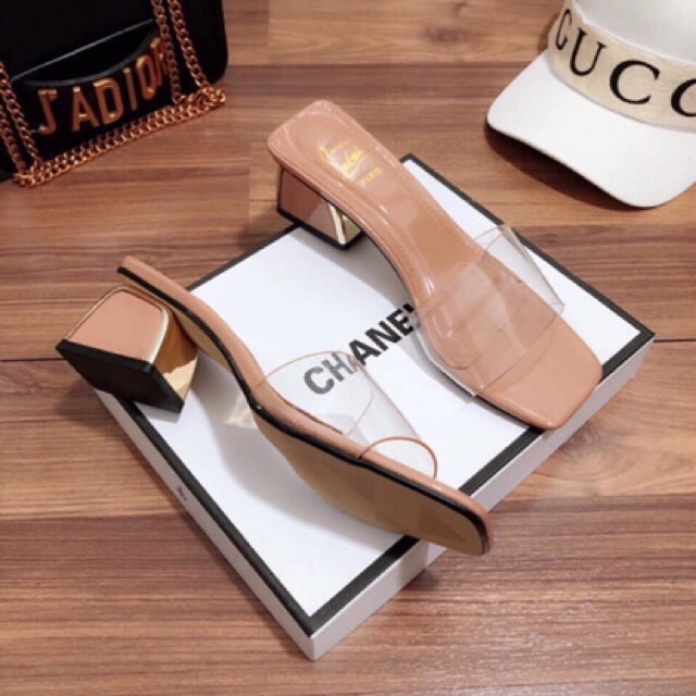 Guốc dép quai trong gót bọc đồng 5cm | BigBuy360 - bigbuy360.vn