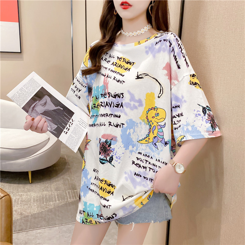 Áo Thun Dáng Rộng Tay Ngắn Thời Trang Cho Nữ