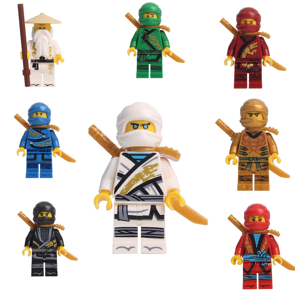 COMBO 8 NHÂN VẬT ĐỒ CHƠI MÔ HÌNH LẮP RÁP NINJA GO NINJAGO PHÁT TRIỂN TRÍ TUỆ CHO TRẺ GIÁ RẺ
