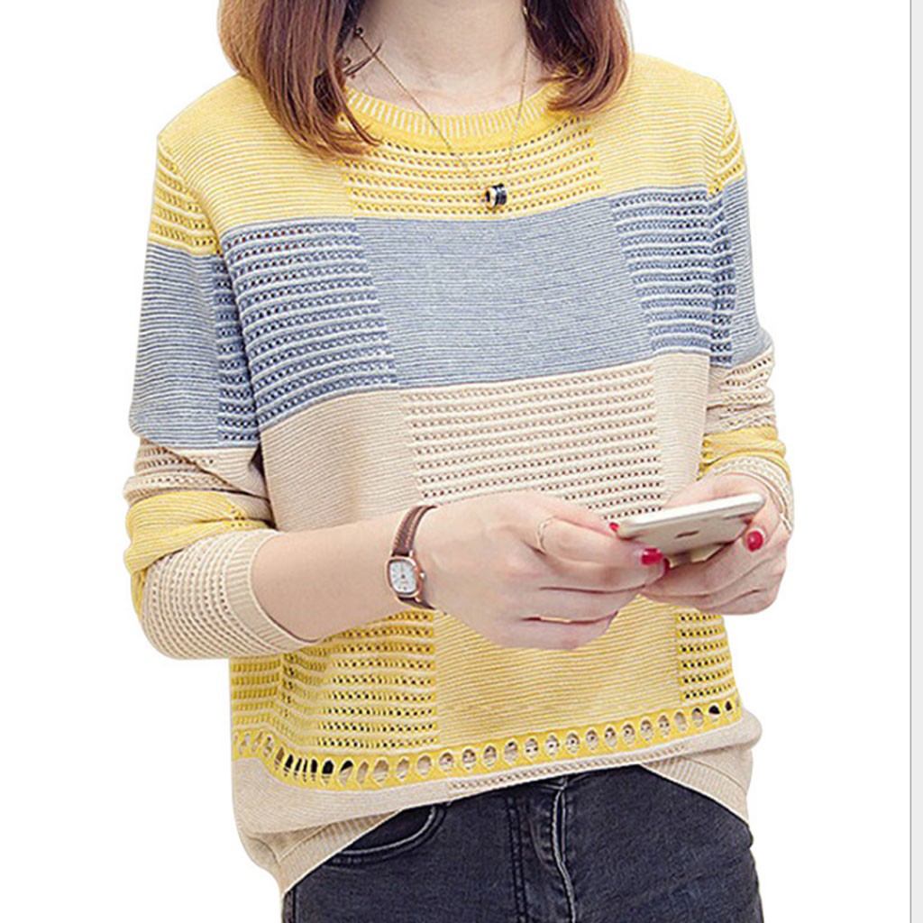 {Có video} Áo len nữ kiểu lưới xinh xắn - AL-119i