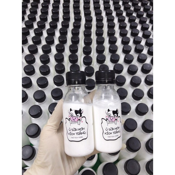 Ủ sữa non kích trắng con bò loại 100ml , ủ sữa kích trắng dùng cho cả face và body