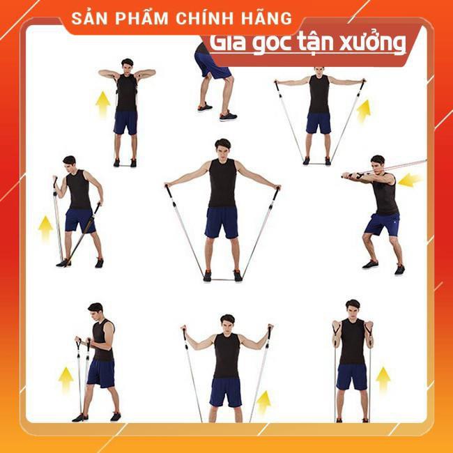 &lt;FREESHIP&gt; Bộ 5 dây tập Gym toàn thân đa năng - Tập gym mọi lúc mọi nơi