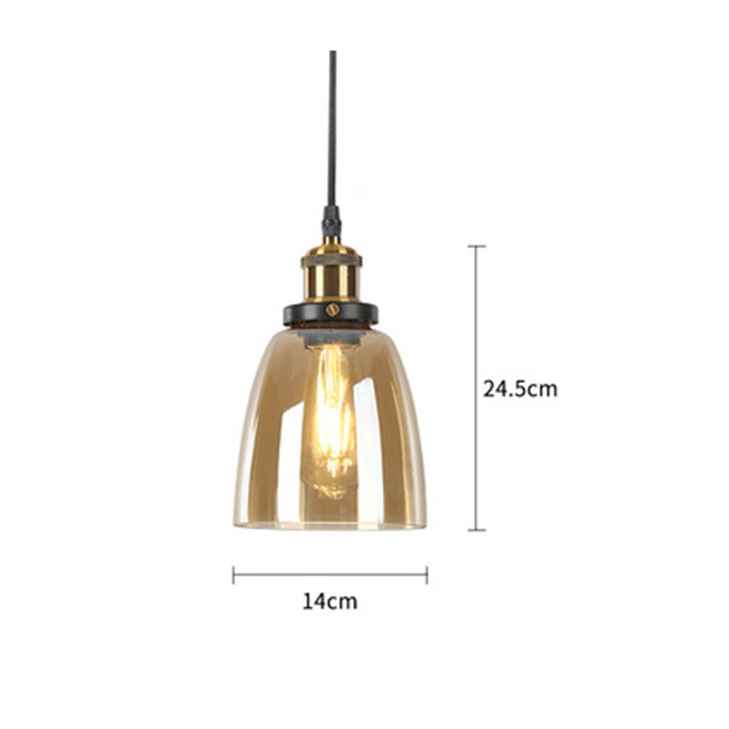 Đèn Thả trần thủy tinh màu trà, màu vàng khói DT 0605