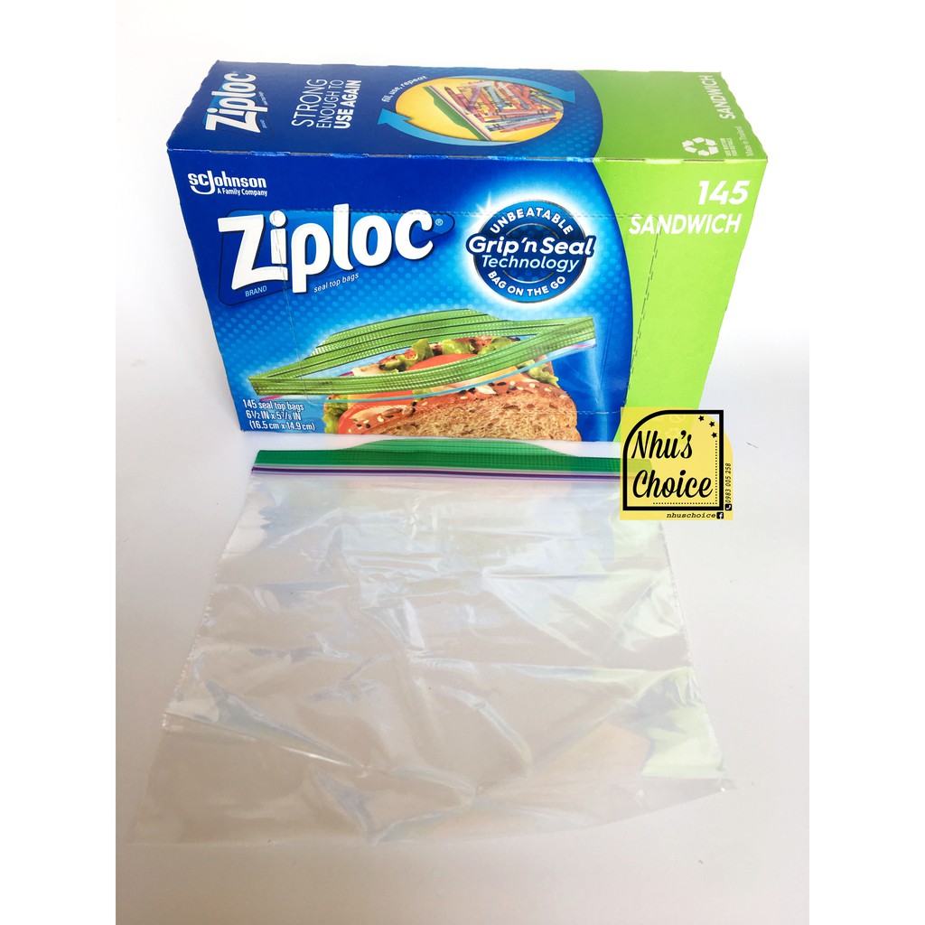 Túi dự trữ Ziploc | Storage | Grip'n Seal | Sandwich 16.5x14.9cm