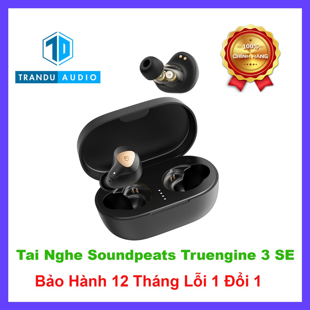 Tai Nghe True Wireless Soundpeats Truengine 3 SE QC 3040 , Mode Game ✔️New Seal ✔️Chính Hãng ✔️Bảo Hành 12