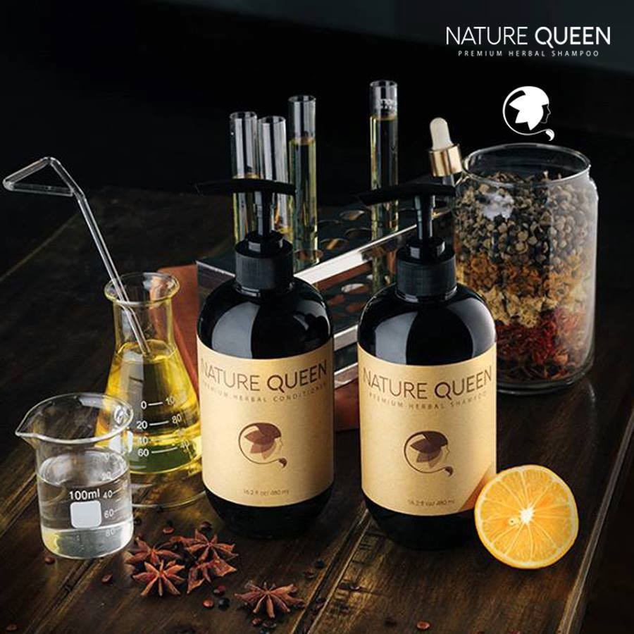 Bộ gội xả thảo dược Nature Queen 100ml - Dầu gội nuôi dưỡng, ngăn ngừa tóc rụng và kích thích mọc tóc giúp tóc chắc khỏe