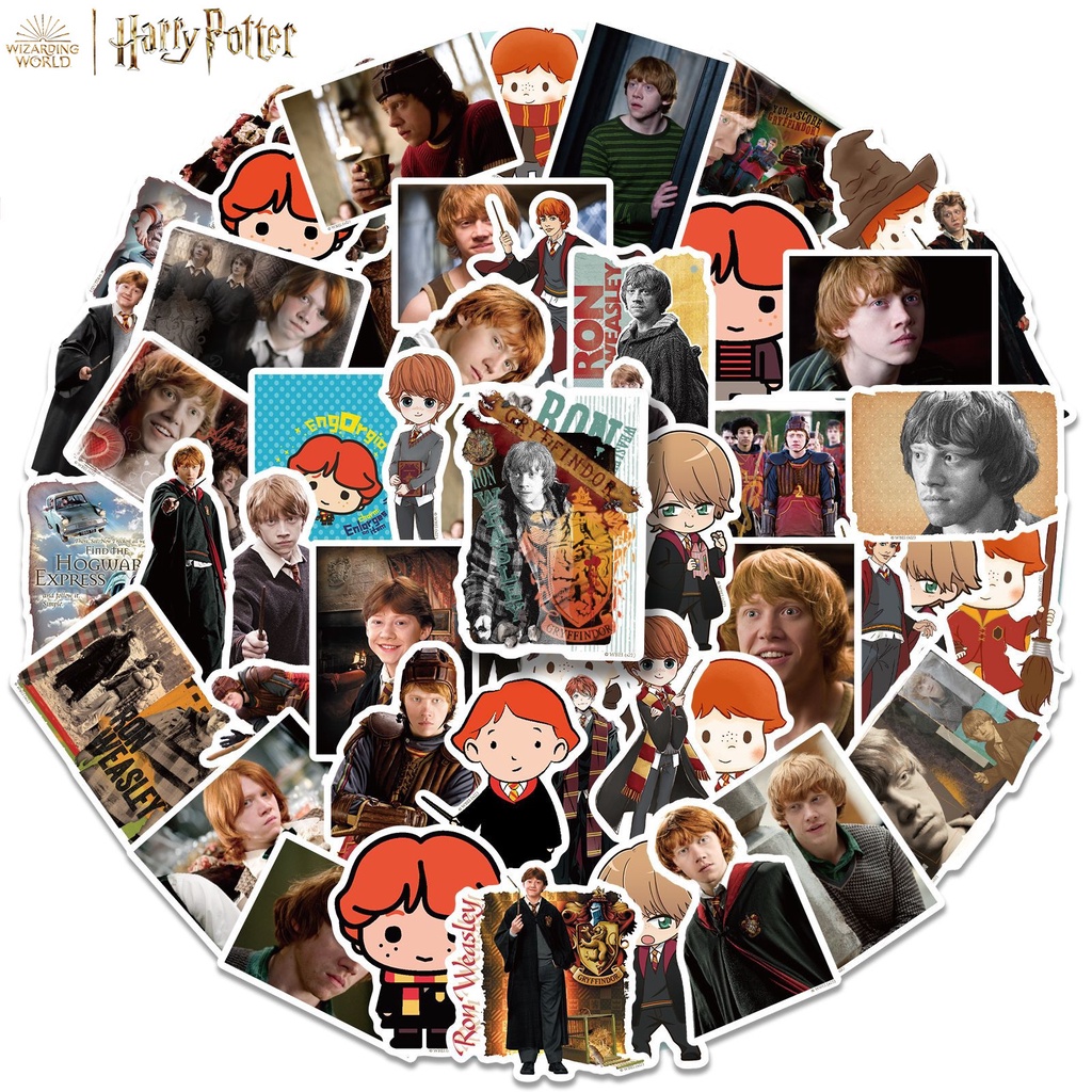 Bộ 50 Miếng Dán Chống Thấm Nước 15 Phong Cách Harry Potter Wizard Series Cho Điện Thoại / Mũ Bảo Hiểm